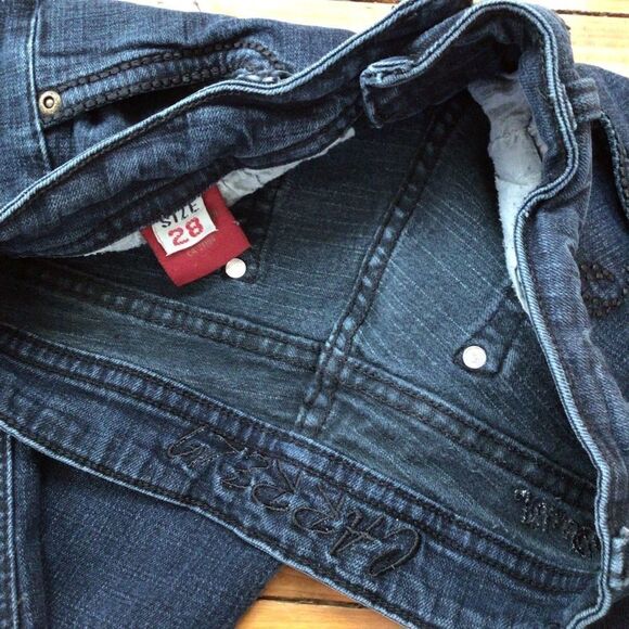 𝅺CARRELI miss Carreli low rise boot cut stretch jeans size 28 - Picture 6 of 11